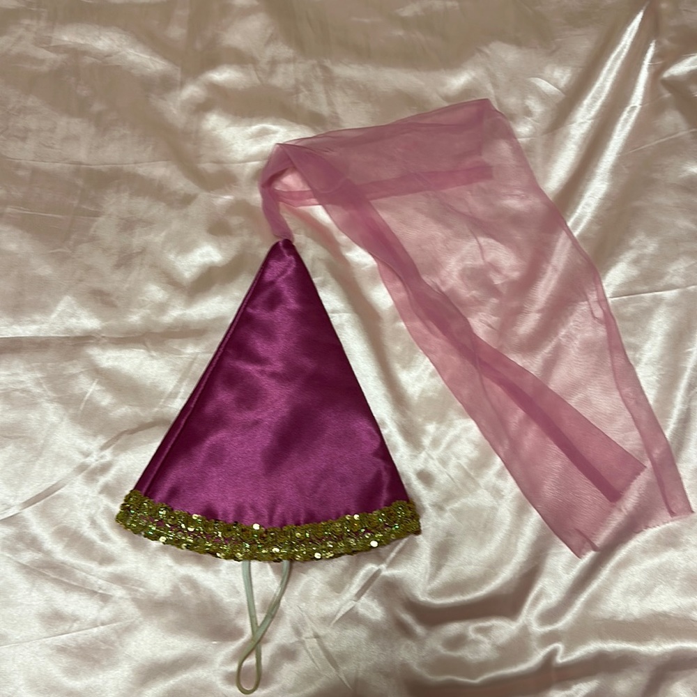 Medieval times pink princess costume hat